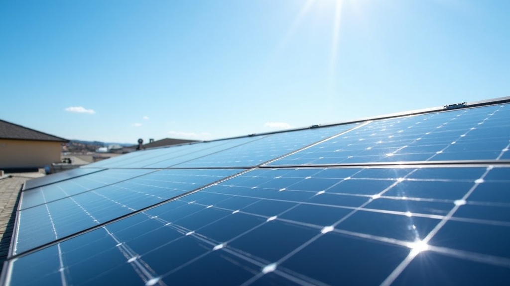 Array of Qcells Axia solar panels installed on a sunny rooftop